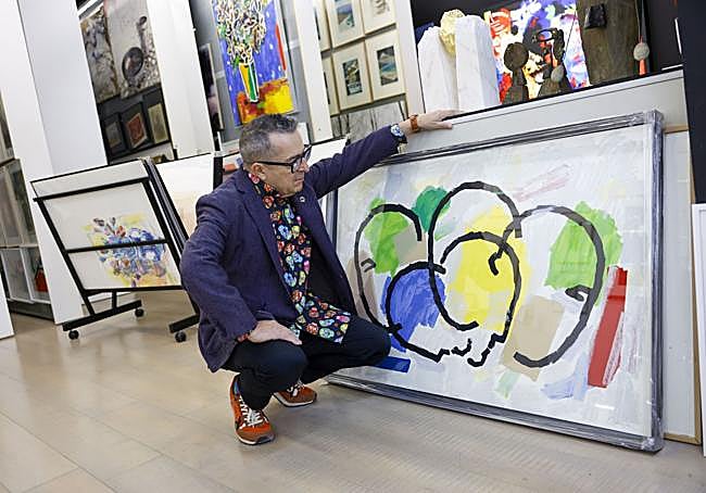 El galerista José Fermín Serrano, en La Aurora.